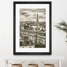 Rooftops and Eiffel by Jody Stuart on GIANT ART - white city scene