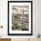 Rooftops and Eiffel by Jody Stuart on GIANT ART - white city scene