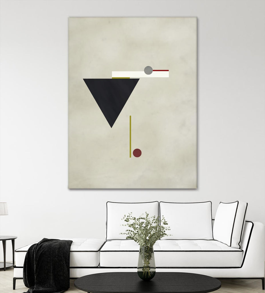 Triangle Love de Kevin Calaguiro sur GIANT ART - abstrait noir