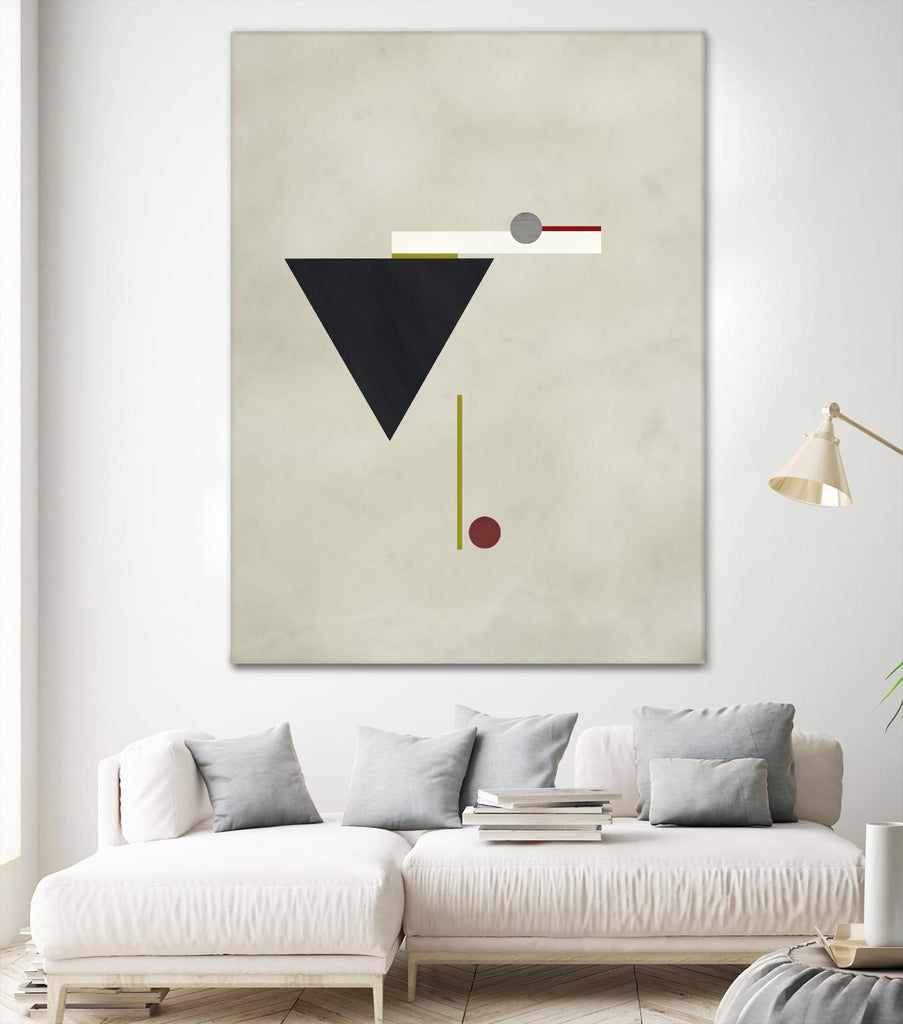 Triangle Love de Kevin Calaguiro sur GIANT ART - abstrait noir