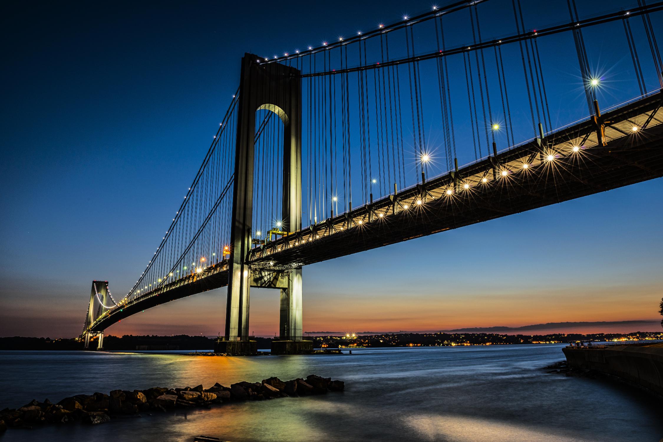 Verrazano Bridge by Franklin J. Kearney on GIANT ART - orange city scene