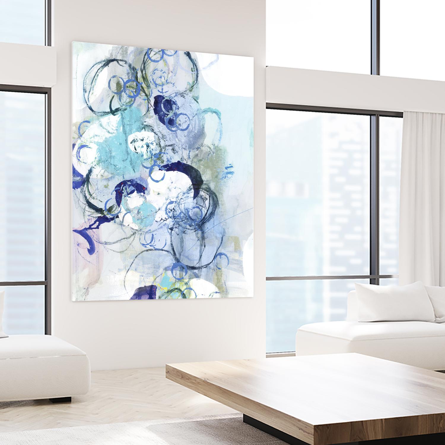 Aqua I by Kathryn Neale on GIANT ART - blue abstract