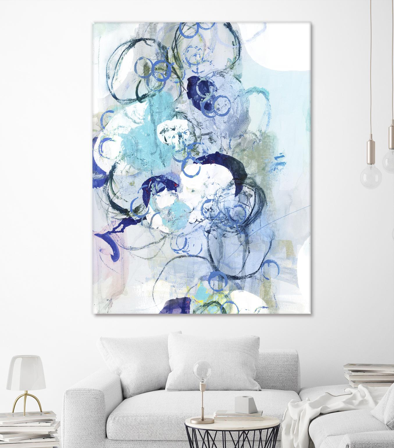 Aqua I by Kathryn Neale on GIANT ART - blue abstract