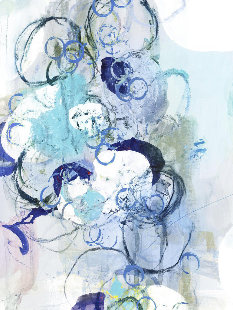Aqua I de Kathryn Neale sur GIANT ART - abstrait bleu