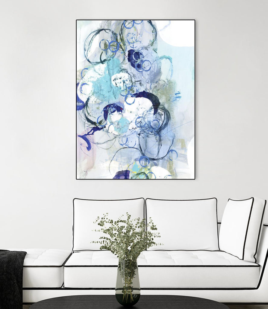 Aqua I by Kathryn Neale on GIANT ART - blue abstract