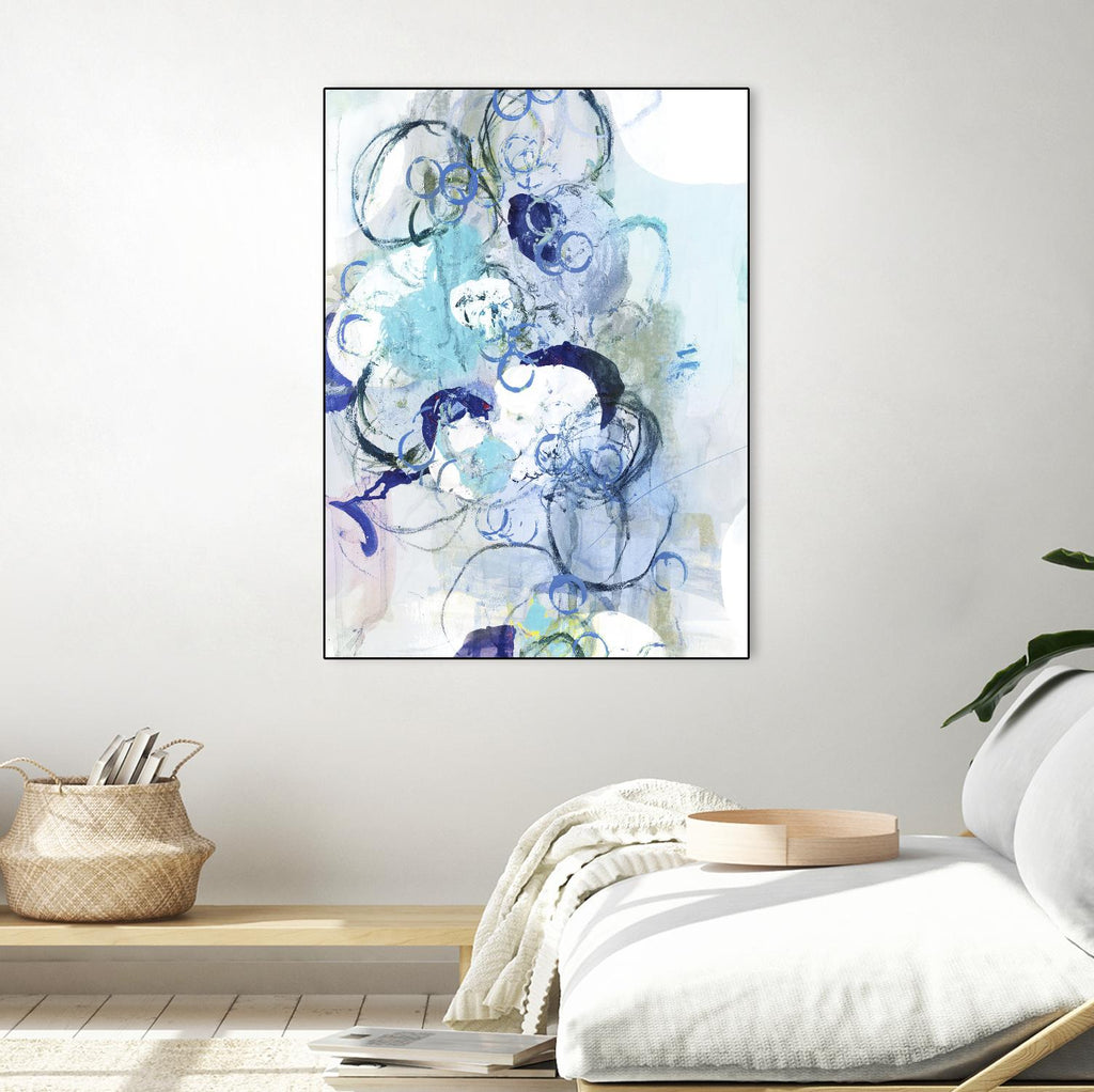 Aqua I by Kathryn Neale on GIANT ART - blue abstract