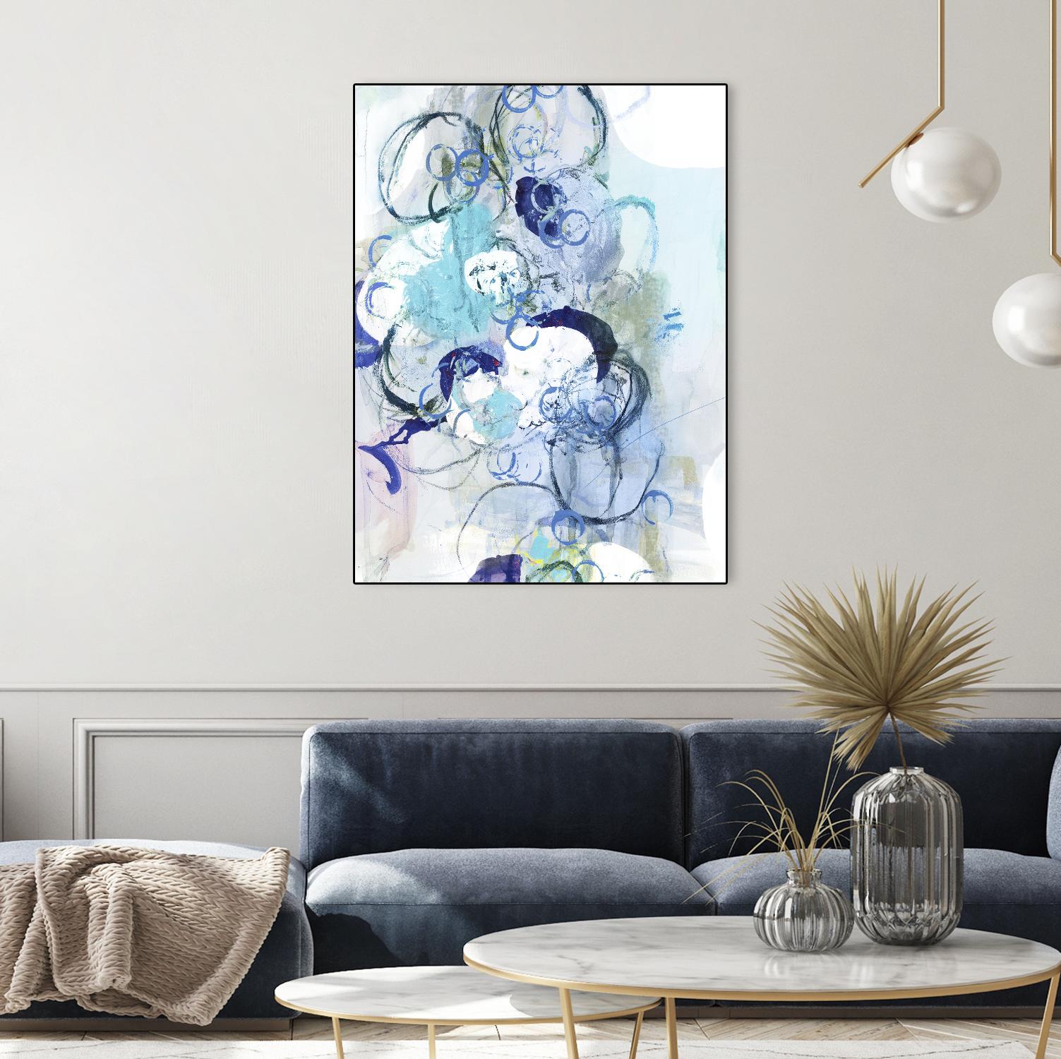 Aqua I by Kathryn Neale on GIANT ART - blue abstract
