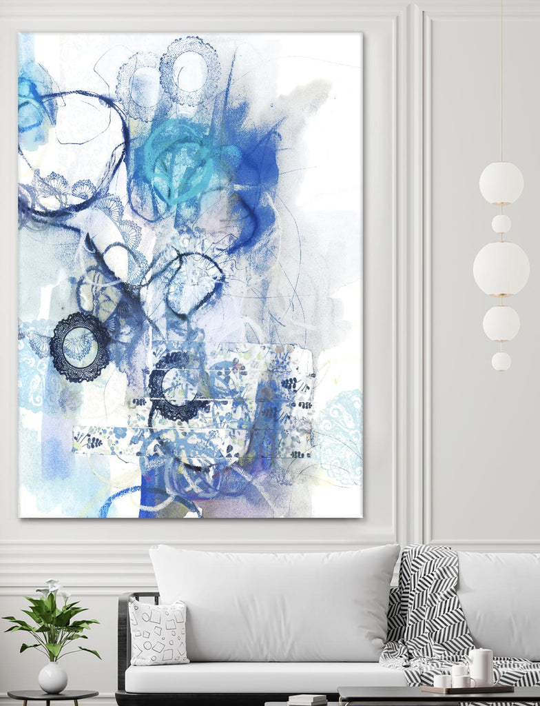 Aqua II par Kathryn Neale sur GIANT ART - abstrait blanc