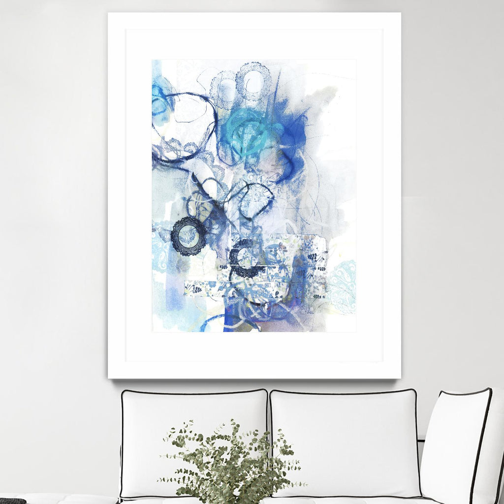 Aqua II by Kathryn Neale on GIANT ART - white abstract