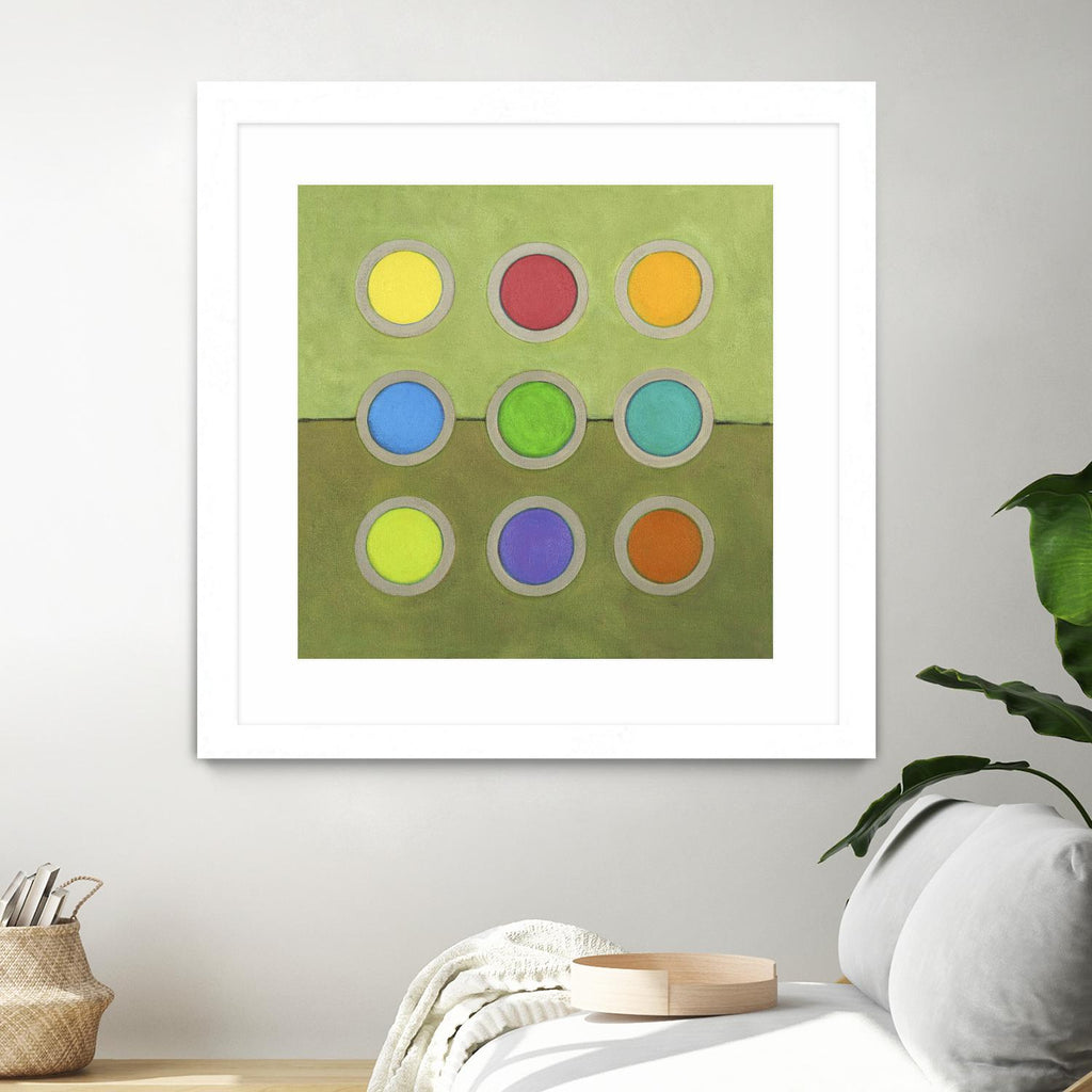Circle Grid I by Darlene Kulig on GIANT ART - grey abstract
