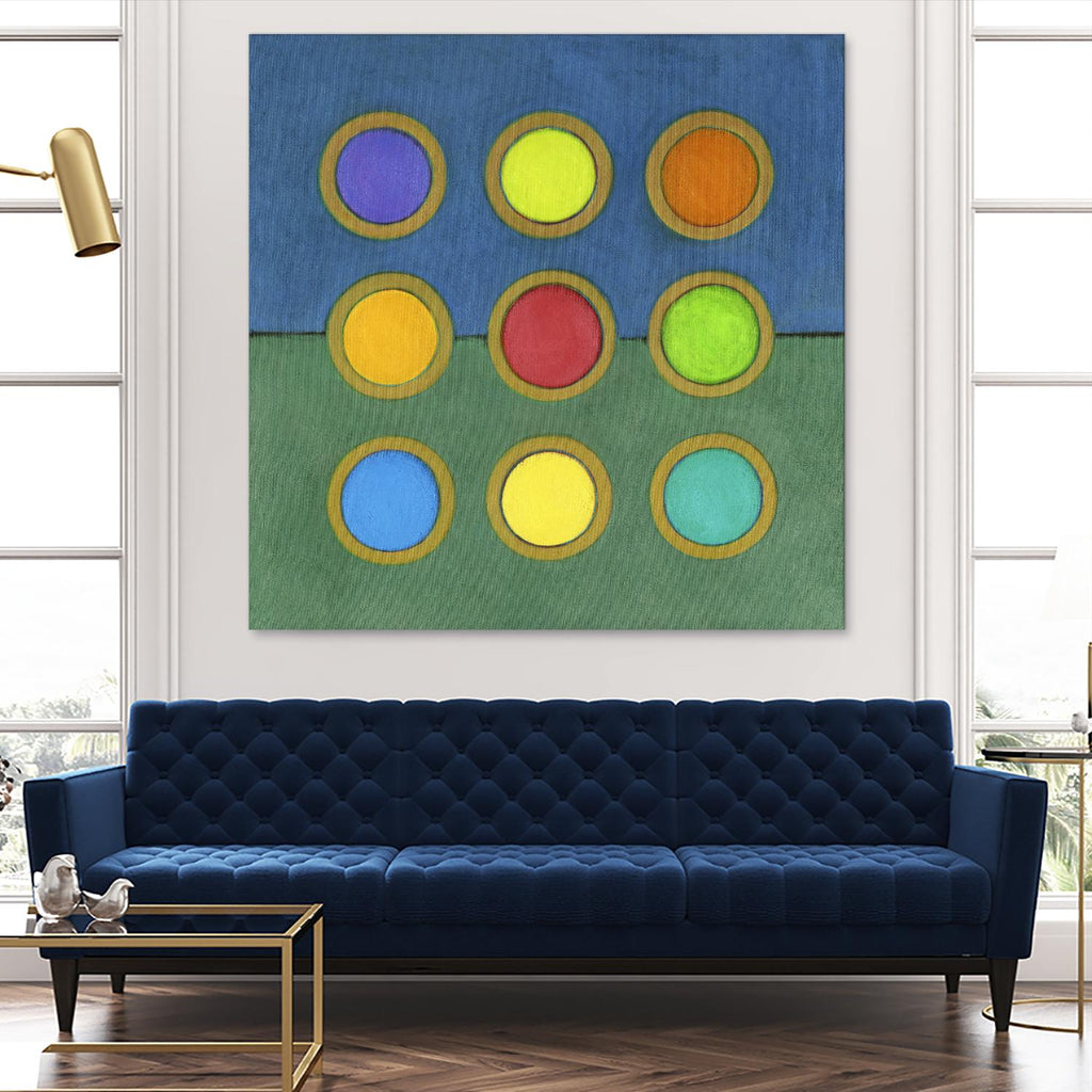 Circle Grid II by Darlene Kulig on GIANT ART - green abstract