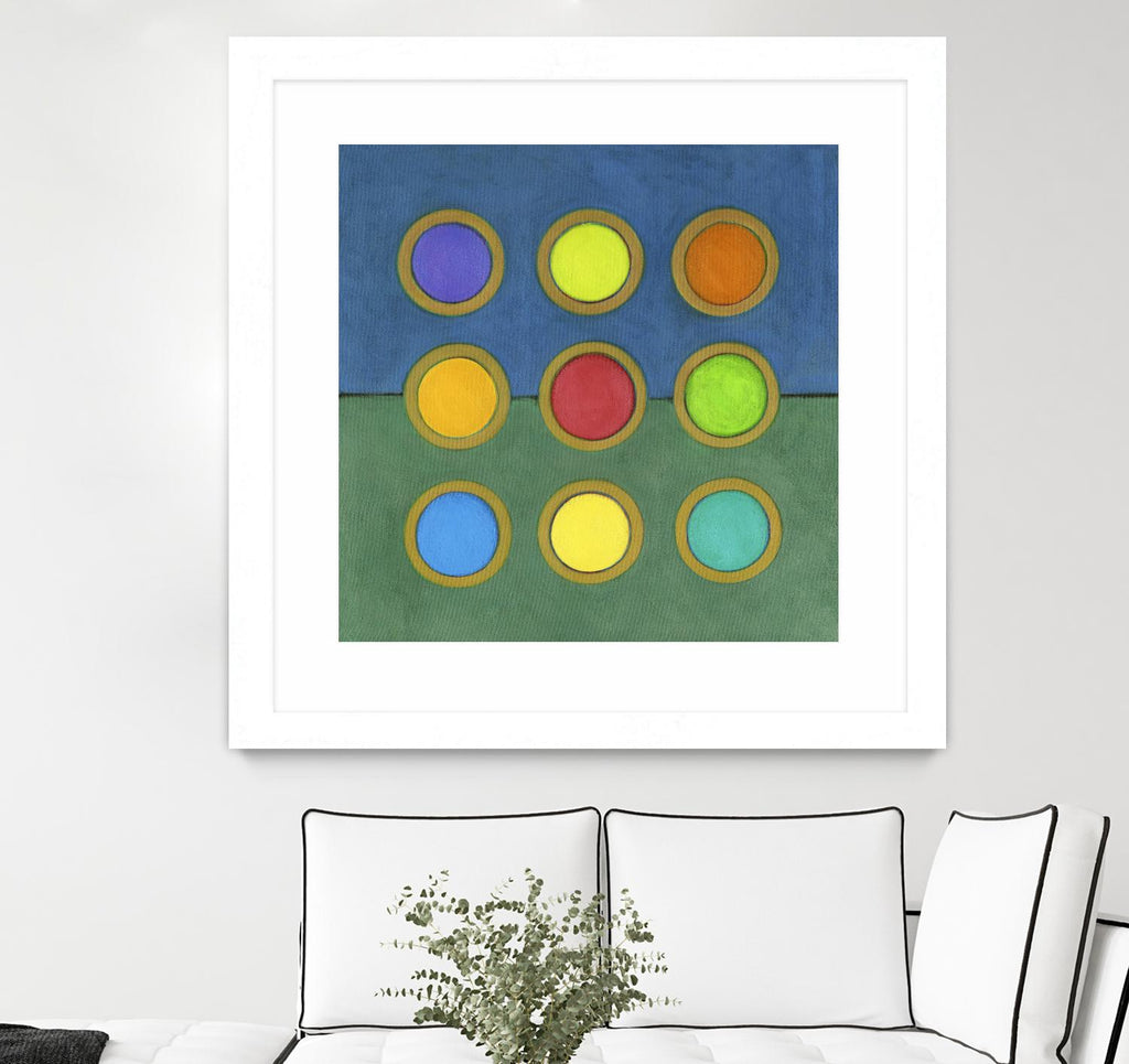 Circle Grid II par Darlene Kulig sur GIANT ART - vert abstrait