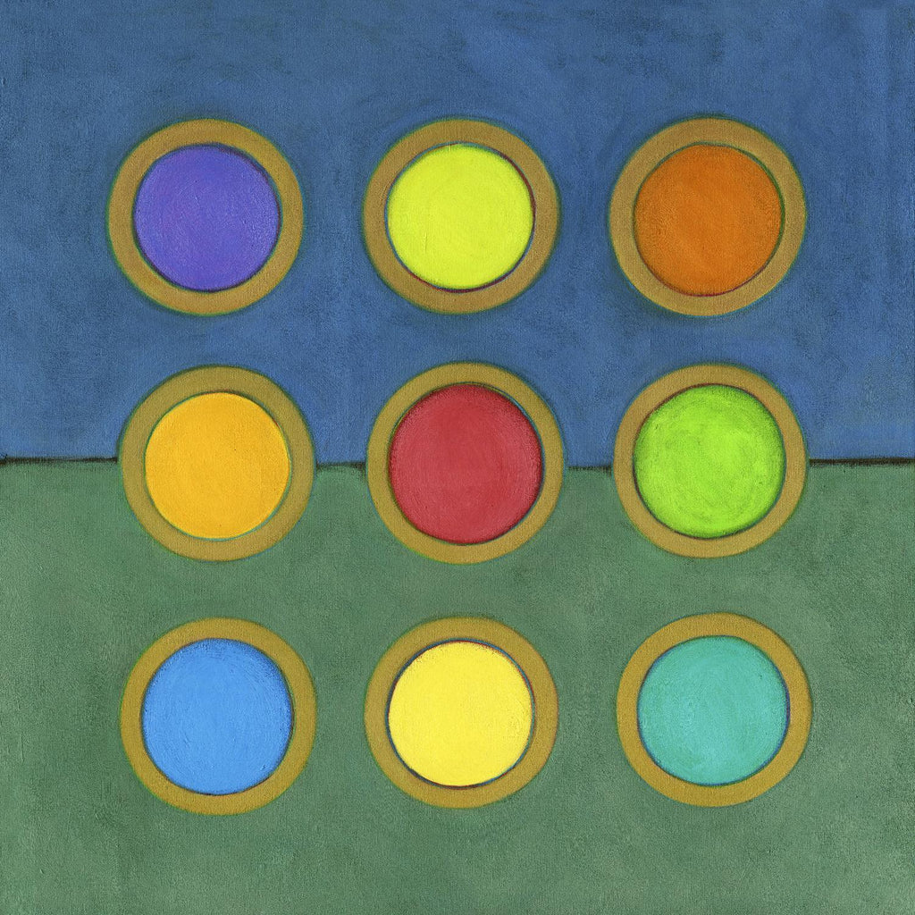 Circle Grid II par Darlene Kulig sur GIANT ART - vert abstrait