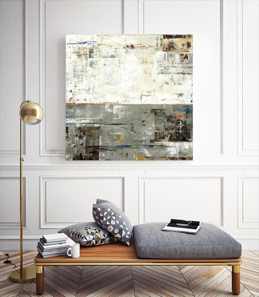 Grey Zone II by Valeria Mravyan on GIANT ART - beige abstract