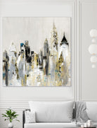 Golden Cityscape by Valeria Mravyan on GIANT ART - gold city scene
