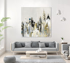 Golden Cityscape by Valeria Mravyan on GIANT ART - gold city scene