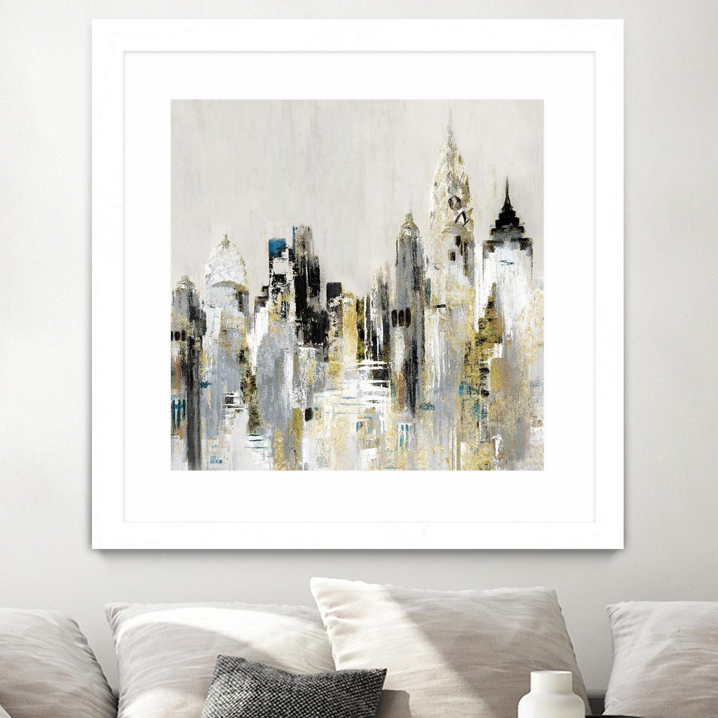 Golden Cityscape by Valeria Mravyan on GIANT ART - gold city scene