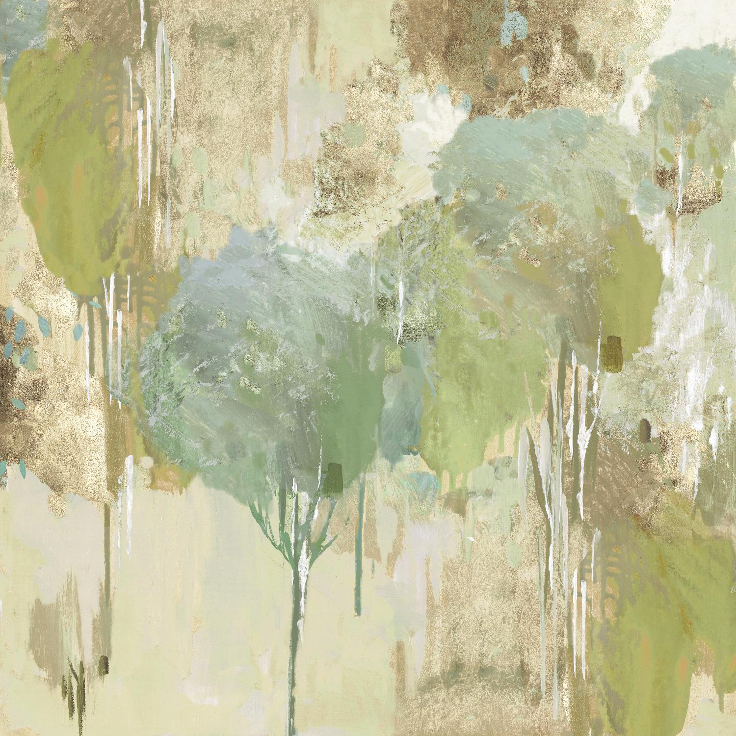 Teal Forest I de Valeria Mravyan sur GIANT ART - abstrait beige