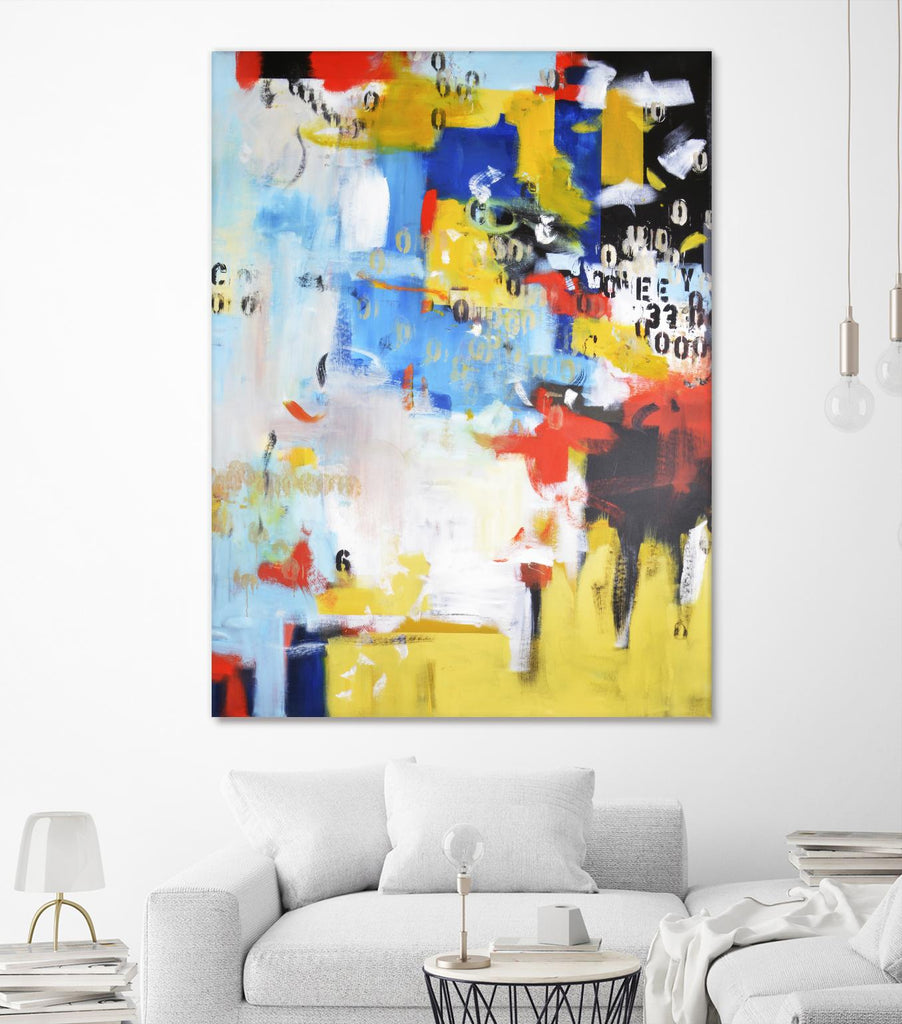 The History of Losing Zeroes Part II by Mark Pulliam on GIANT ART - yellow abstract