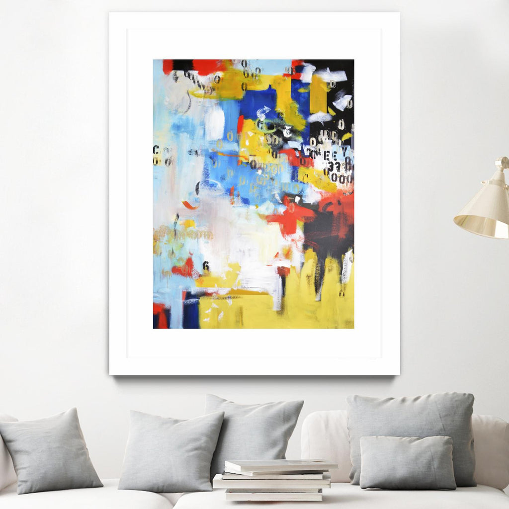 The History of Losing Zeroes Part II  par Mark Pulliam sur GIANT ART - yellow abstract