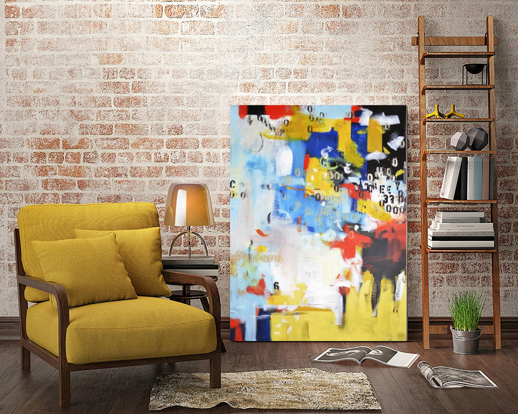 The History of Losing Zeroes Part II by Mark Pulliam on GIANT ART - yellow abstract