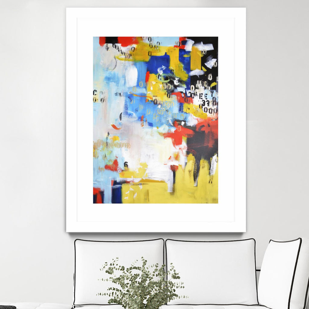 The History of Losing Zeroes Part II  par Mark Pulliam sur GIANT ART - yellow abstract