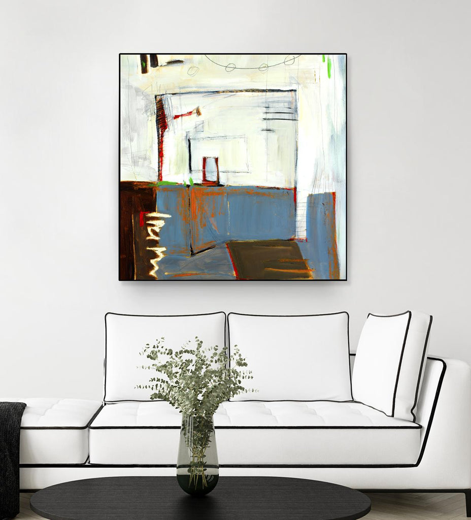 Small Red Door by Mark Pulliam on GIANT ART - blue abstract