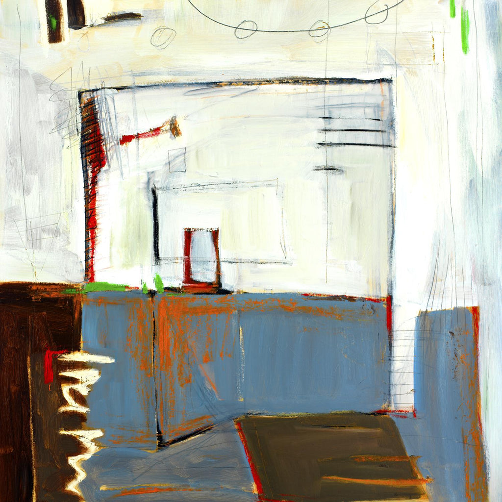 Petite porte rouge par Mark Pulliam sur GIANT ART - abstrait bleu