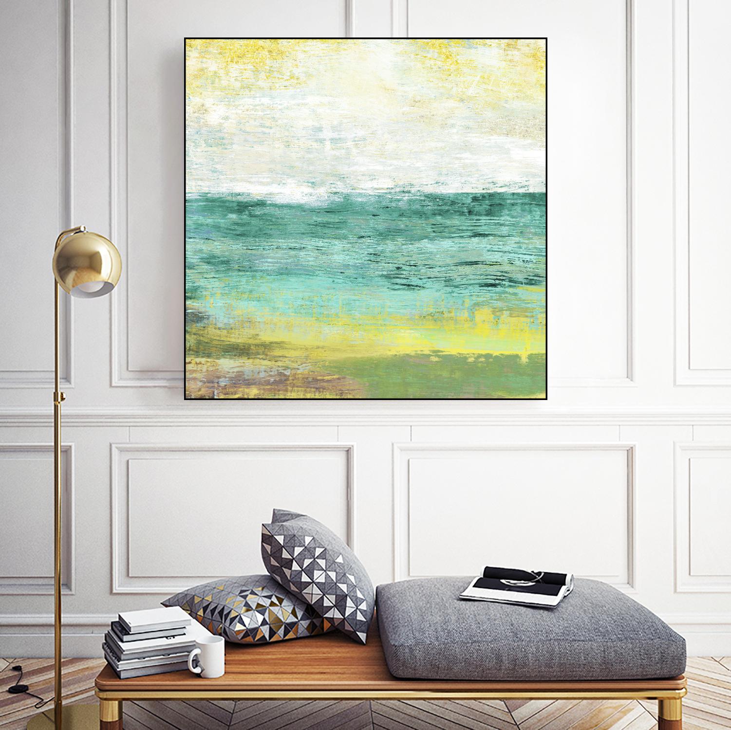 Ocean Light I by Maya Woods on GIANT ART - yellow abstract