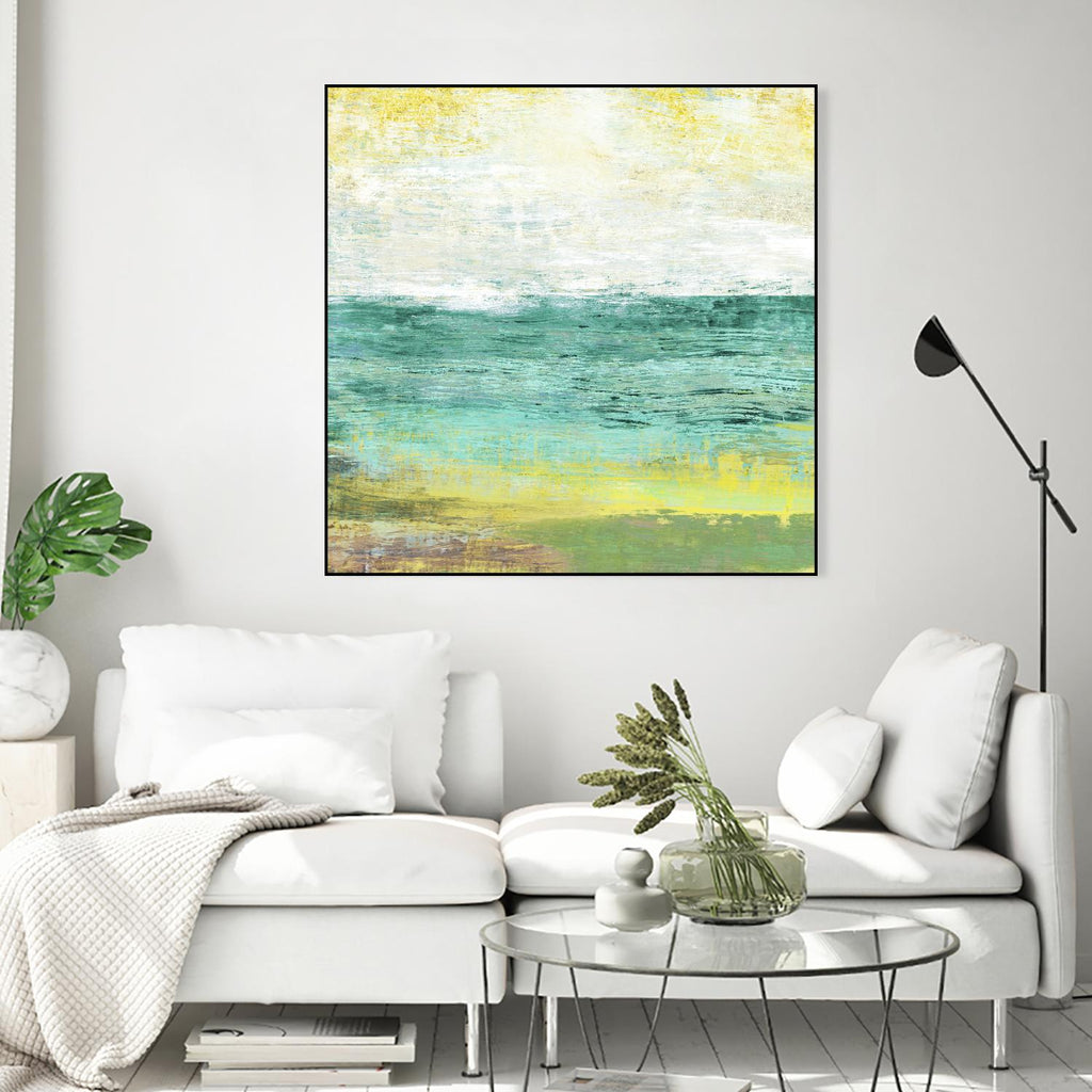 Ocean Light I by Maya Woods on GIANT ART - yellow abstract