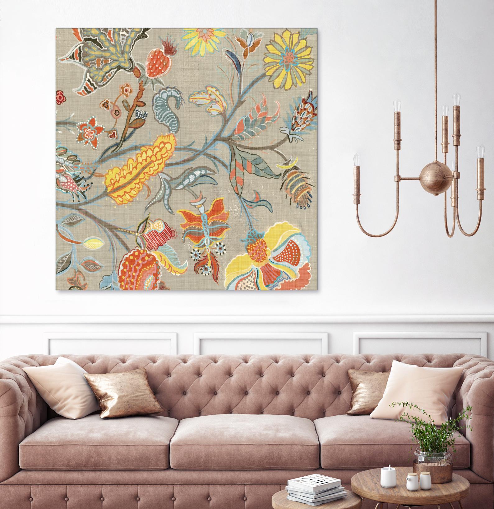 Folklore II by Maya Woods on GIANT ART - yellow floral