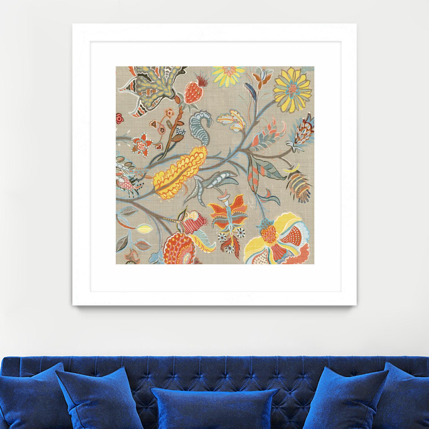 Folklore II by Maya Woods on GIANT ART - yellow floral