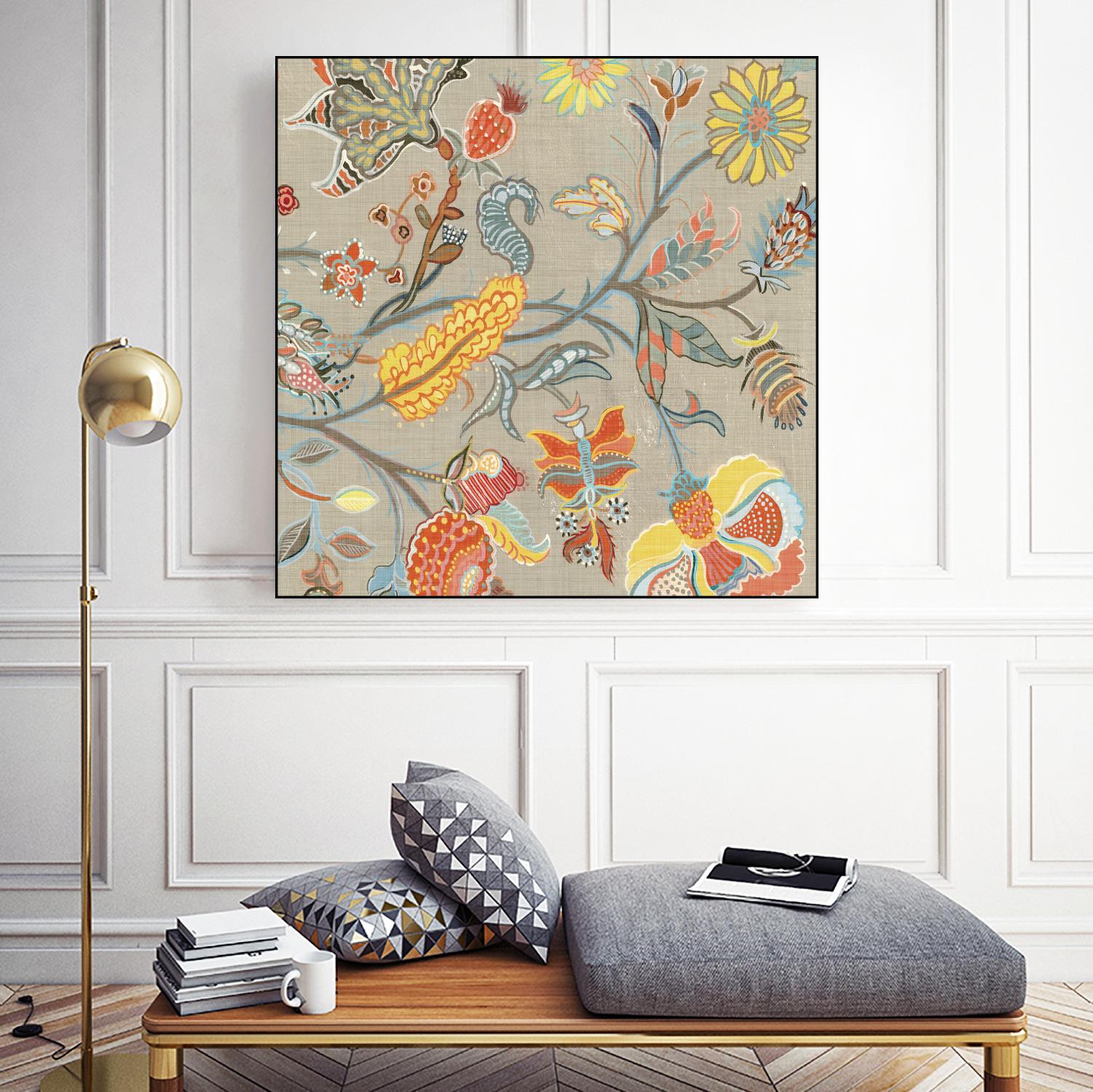 Folklore II by Maya Woods on GIANT ART - yellow floral