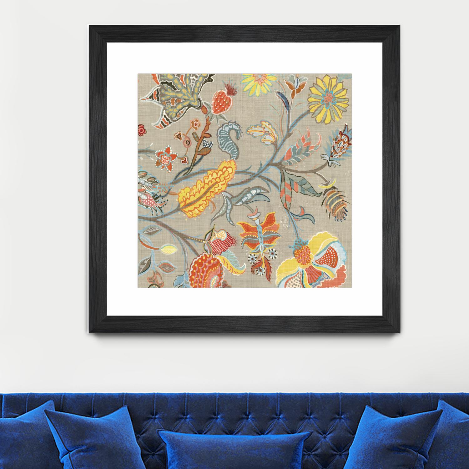 Folklore II by Maya Woods on GIANT ART - yellow floral