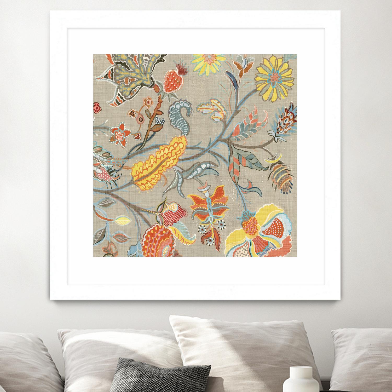 Folklore II by Maya Woods on GIANT ART - yellow floral