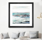 Sea Foam I by Maya Woods on GIANT ART - cyan abstract