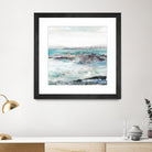 Sea Foam I by Maya Woods on GIANT ART - cyan abstract
