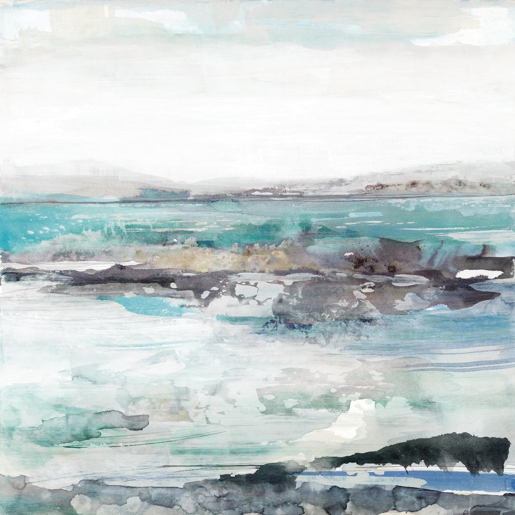 Sea Foam I by Maya Woods on GIANT ART - cyan abstract