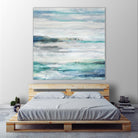 Sea Foam II by Maya Woods on GIANT ART - cyan abstract