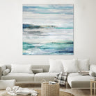 Sea Foam II by Maya Woods on GIANT ART - cyan abstract