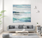 Sea Foam II by Maya Woods on GIANT ART - cyan abstract