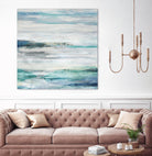 Sea Foam II by Maya Woods on GIANT ART - cyan abstract