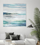 Sea Foam II by Maya Woods on GIANT ART - cyan abstract