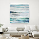 Sea Foam II by Maya Woods on GIANT ART - cyan abstract