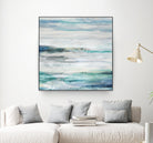 Sea Foam II by Maya Woods on GIANT ART - cyan abstract