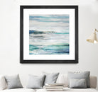 Sea Foam II by Maya Woods on GIANT ART - cyan abstract