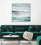 Sea Foam II by Maya Woods on GIANT ART - cyan abstract