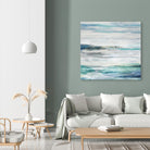 Sea Foam II by Maya Woods on GIANT ART - cyan abstract
