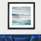 Sea Foam II by Maya Woods on GIANT ART - cyan abstract