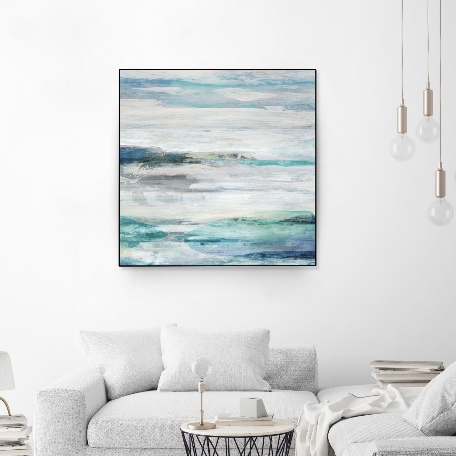 Sea Foam II by Maya Woods on GIANT ART - cyan abstract